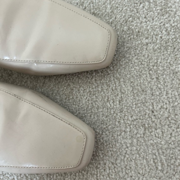 Autograph Marks & Spencer UK stone leather loafer low heel mules - Picture 4 of 8